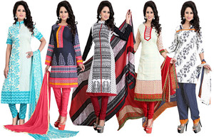 Ishin Crepe Printed Salwar Suit Dupatta Material
