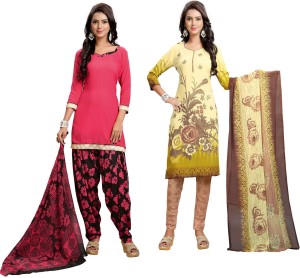 Giftsnfriends Crepe Printed Salwar Suit Dupatta Material