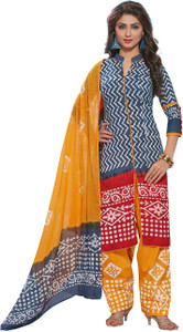 Susetrendz Cotton Printed Salwar Suit Dupatta Material