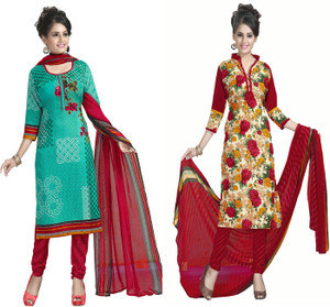 Giftsnfriends Crepe Printed Salwar Suit Dupatta Material