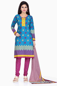 Drapes Cotton Printed Salwar Suit Dupatta Material