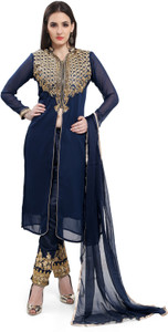 Ishin Silk Embellished Salwar Suit Dupatta Material