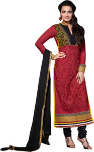 Bhelpuri Georgette Embroidered Dress/Top Material