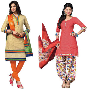 Drapes Cotton Printed Salwar Suit Dupatta Material