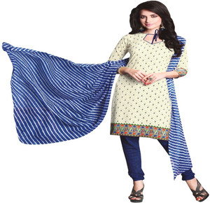 Reya Crepe Striped Salwar Suit Dupatta Material