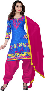 BanoRani Cotton Printed Salwar Suit Dupatta Material