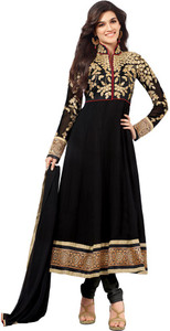 Kali Fashion Georgette Embroidered Semi-stitched Salwar Suit Dupatta Material
