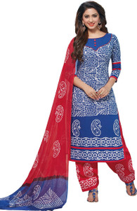 Giftsnfriends Cotton Printed Salwar Suit Dupatta Material
