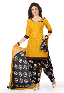 BanoRani Cotton Polyester Blend Printed Salwar Suit Dupatta Material