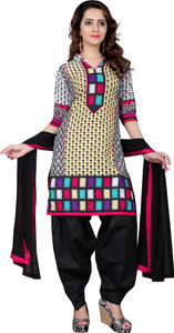 BanoRani Cotton Printed Salwar Suit Dupatta Material