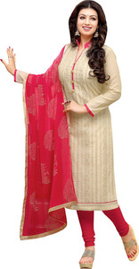 Paroma Art Chanderi Embroidered Salwar Suit Dupatta Material