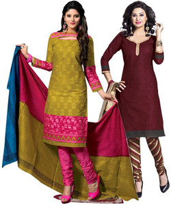 Drapes Cotton Printed Salwar Suit Dupatta Material