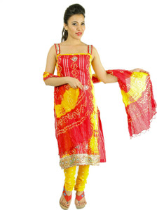 Soundarya Cotton Polyester Blend Embellished Dress/Top Material