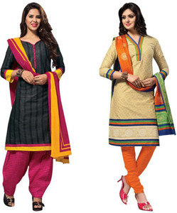 Drapes Cotton Printed Salwar Suit Dupatta Material