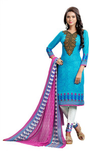 Giftsnfriends Synthetic Printed Salwar Suit Dupatta Material