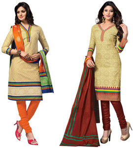 Drapes Cotton Printed Salwar Suit Dupatta Material