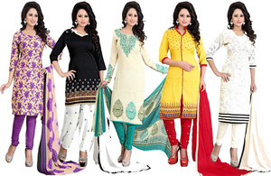 Ishin Crepe Printed Salwar Suit Dupatta Material