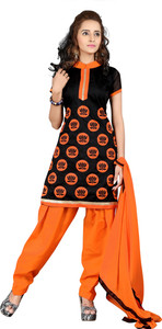 BanoRani Chanderi Embroidered Salwar Suit Dupatta Material