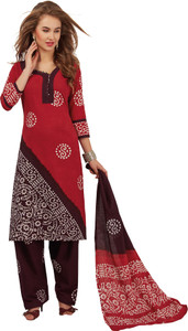 SuitsOn Cotton Polka Print Salwar Suit Dupatta Material