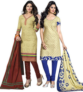 Drapes Cotton Printed Salwar Suit Dupatta Material
