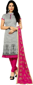 FastColors Chanderi Printed Salwar Suit Dupatta Material