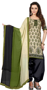 BanoRani Cotton Polyester Blend Printed Salwar Suit Dupatta Material