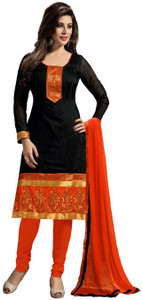 Rapphael Chanderi Embroidered Salwar Suit Dupatta Material