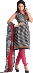 BanoRani Cotton Polyester Blend Printed Salwar Suit Dupatta Material