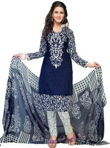 Drapes Crepe Printed Salwar Suit Dupatta Material