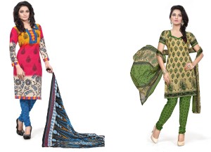 BanoRani Cotton Printed Salwar Suit Dupatta Material
