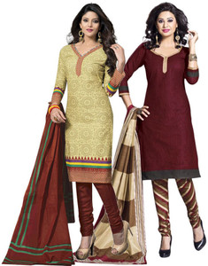 Drapes Cotton Printed Salwar Suit Dupatta Material