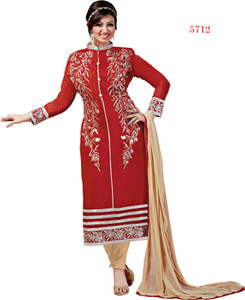 BanoRani Chanderi Embroidered Salwar Suit Dupatta Material