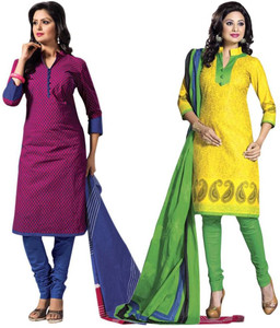 Drapes Cotton Printed Salwar Suit Dupatta Material