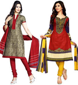 Drapes Cotton Printed Salwar Suit Dupatta Material