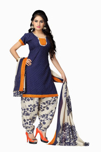 Vaamsi Polyester Polka Print, Printed Salwar Suit Dupatta Material