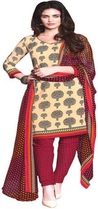 Reya Crepe Striped Salwar Suit Dupatta Material
