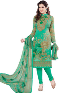shree jeen mata collection Synthetic Printed Salwar Suit Dupatta Material