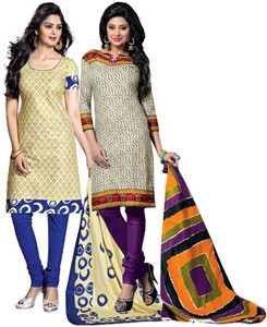 Drapes Cotton Printed Salwar Suit Dupatta Material