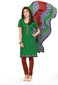 BanoRani Cotton Polyester Blend Printed Salwar Suit Dupatta Material