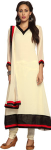 Designersareez Chiffon Solid Semi-stitched Salwar Suit Dupatta Material