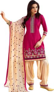 BanoRani Cotton Embroidered Salwar Suit Dupatta Material