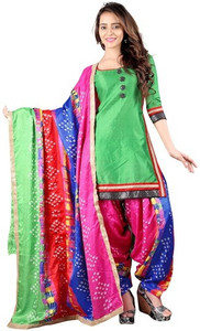 BanoRani Silk Geometric Print Salwar Suit Dupatta Material
