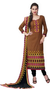 BanoRani Cotton Embroidered Dress/Top Material