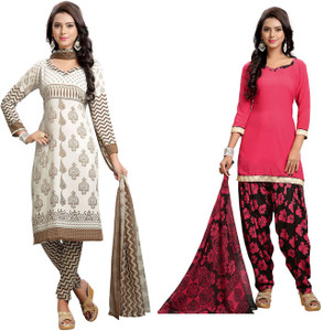 Giftsnfriends Crepe Printed Salwar Suit Dupatta Material
