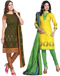 Drapes Cotton Printed Salwar Suit Dupatta Material