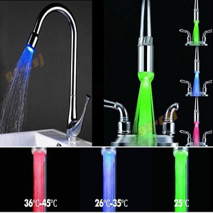Sangaitap combo offer of 5 pes 3Color changing no power magical led Light Water Shower Faucet for Bathroom sink 5 pes 3color changing magical Faucet Tap Faucet