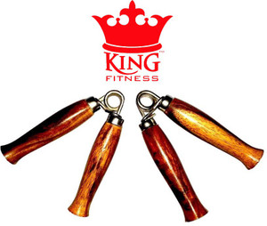 KING FITNESS SUPER POWER WOODEN STRENGTH DEVELOPER SET OF 2 Pcs Hand Grip
