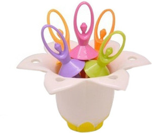 Shopo Flower Fairy Salad Dessert & Fruit Serving Disposable Plastic Dessert Fork Set