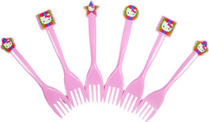 Funcart Hello Kitty Disposable Plastic Dessert Fork Set