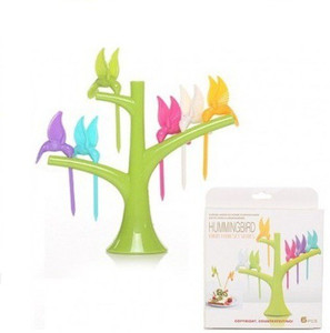 FnS Disposable Plastic Fruit Fork Set